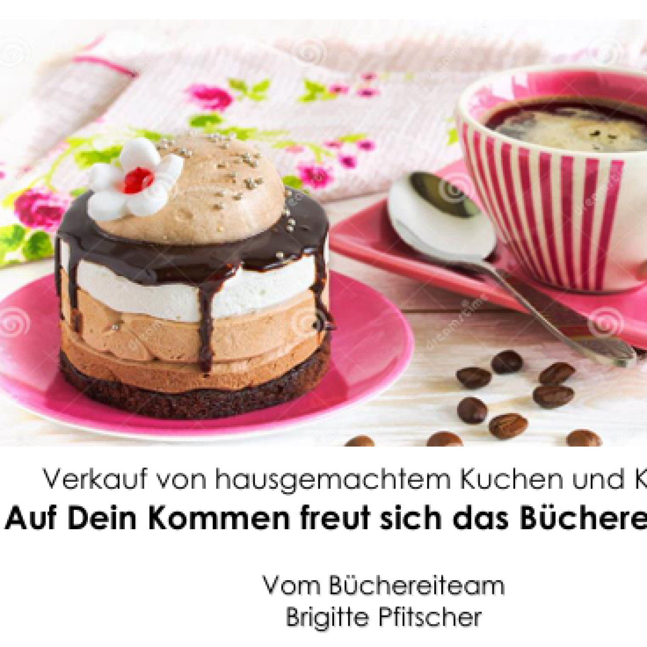 Treffpunkt Bücherei Süßigkeit und Kaffee